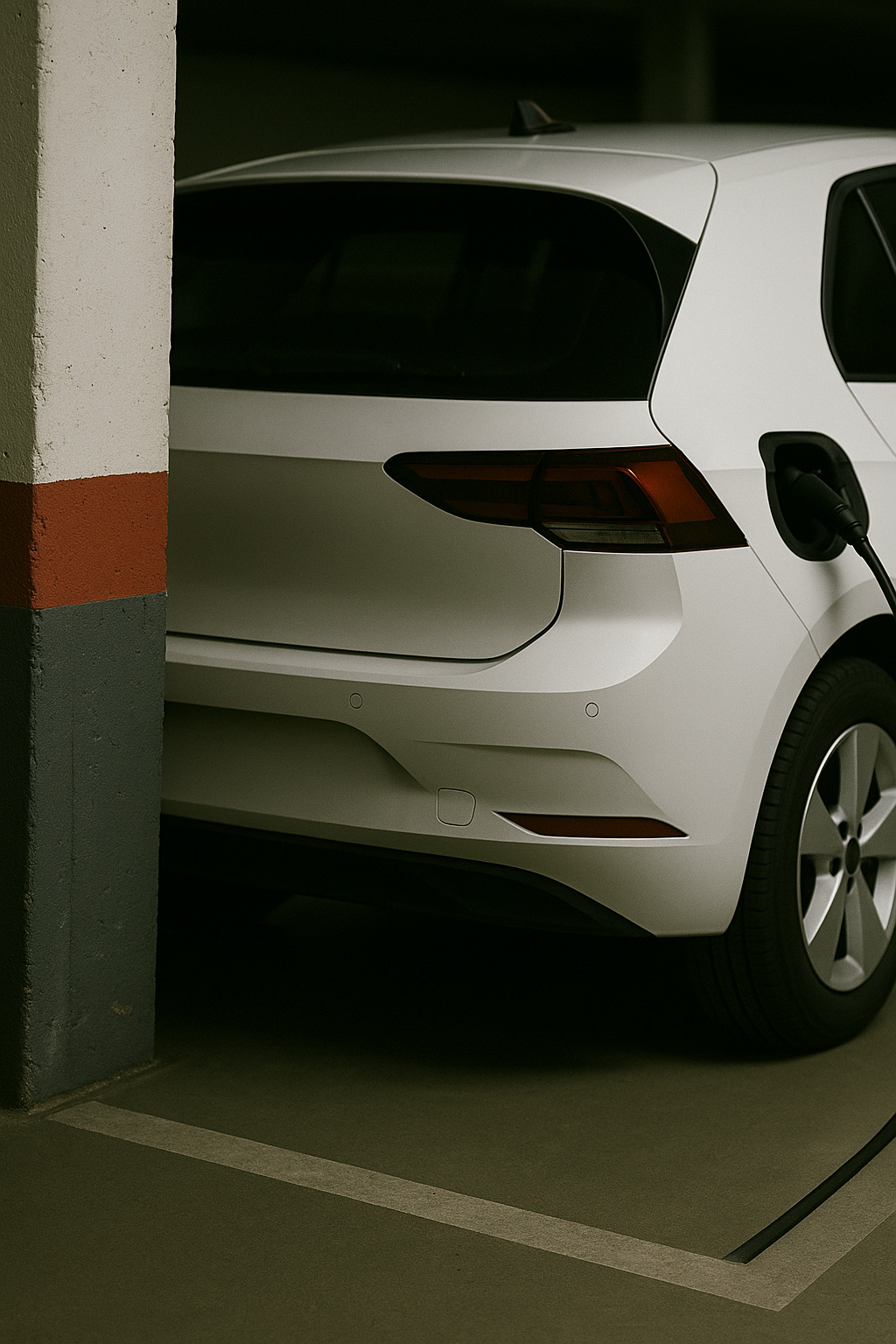 Cargador en parking comunitario