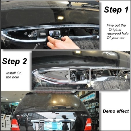 Cámara de marcha atrás instalada